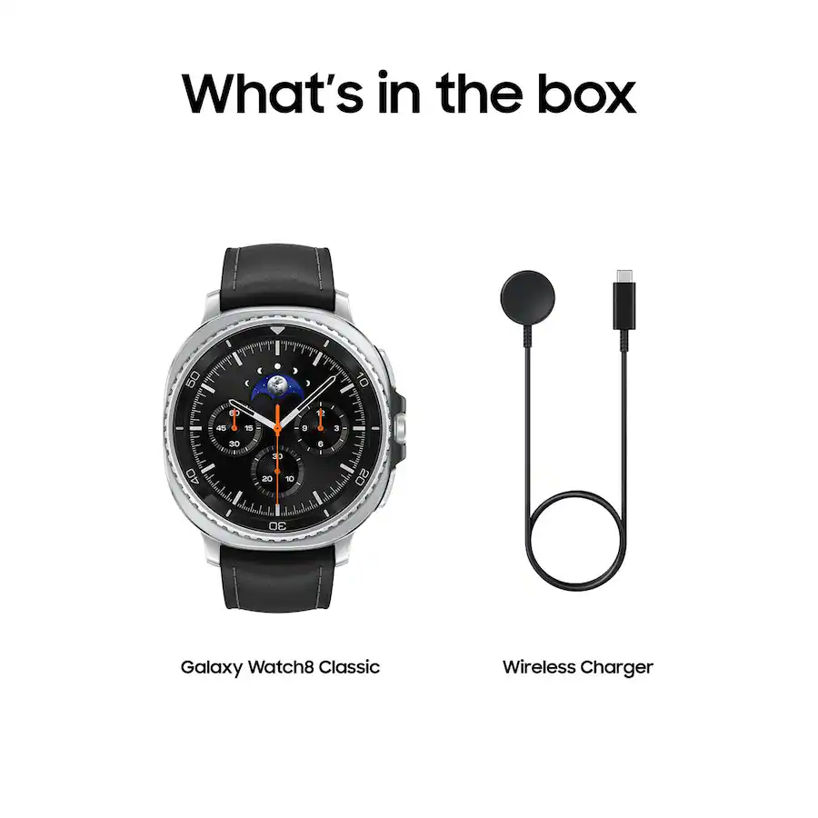 Samsung Galaxy Watch8 Classic Stainless Steel Smartwatch 46mm LTE, Black (2025) — Black