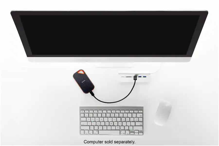 SanDisk Extreme PRO Portable 2TB External USB-C NVMe SSD, Black