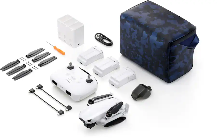 SKYROVER S1 Fly More Combo 8K Drone with Remote Controller, White — White