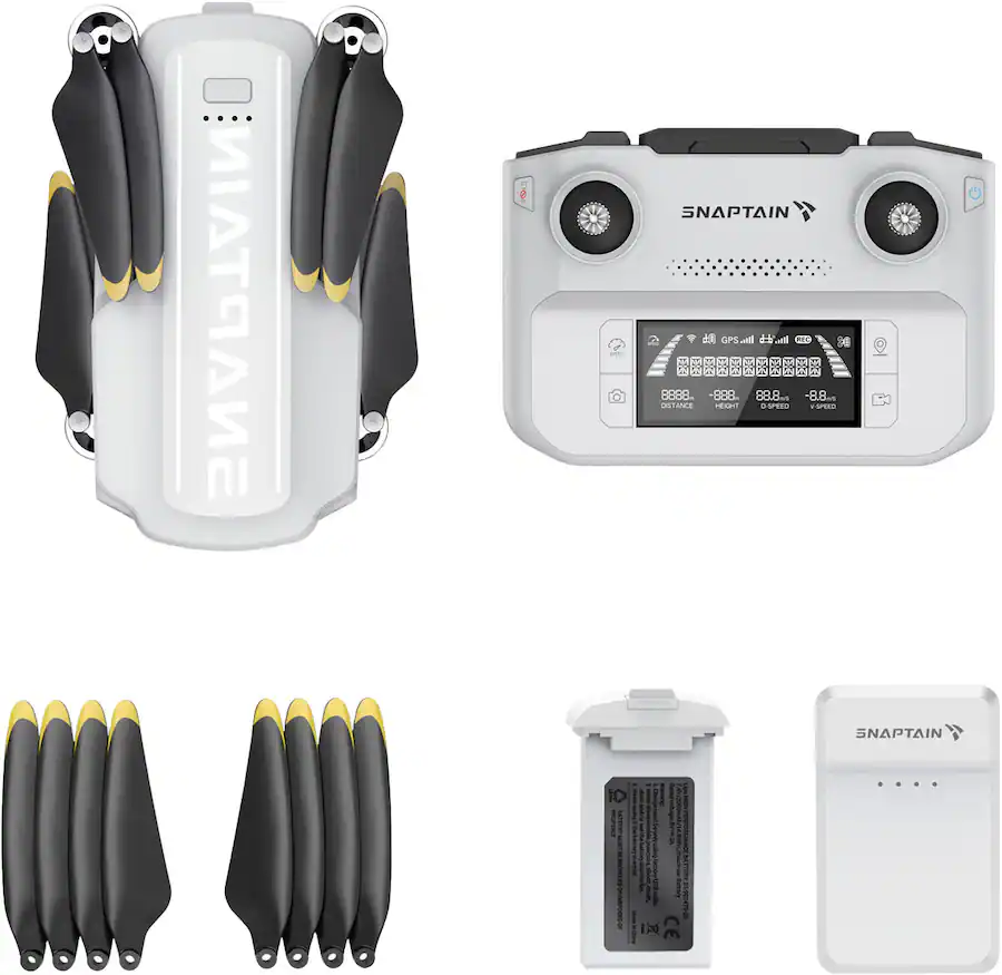 SNAPTAIN P30 Pro 4K Camera GPS Drone and Remote Controller, Gray — Gray