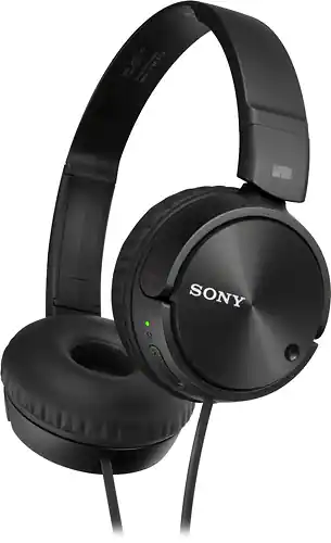 Sony Noise Cancelling Wired On-Ear Headphones, Black