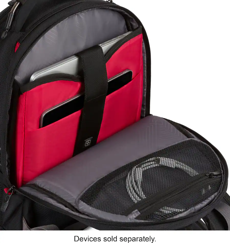 SwissGear Synergy Backpack for 16″ Laptop, Black/Gray — Black/Gray