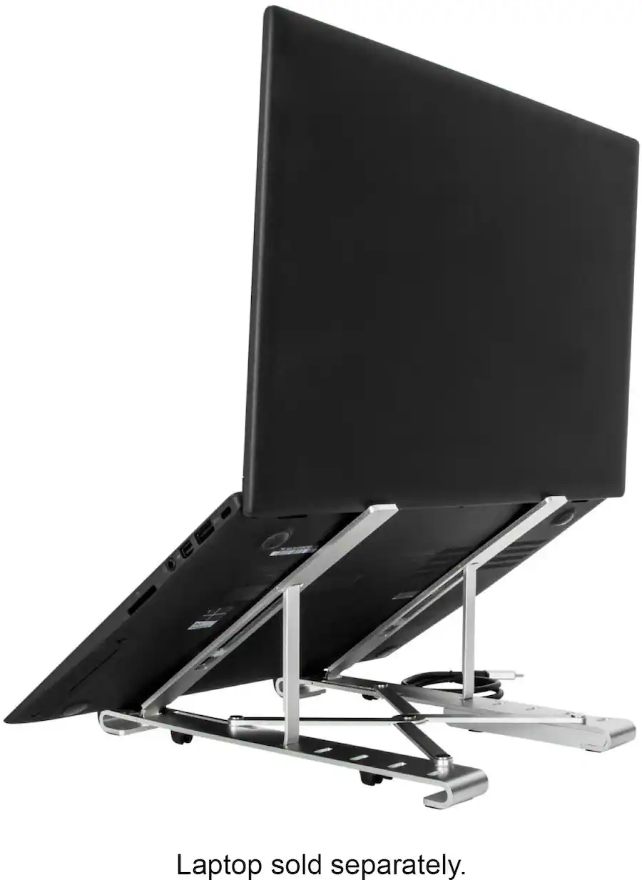 Targus Portable Laptop Stand with Integrated USB‑A Hub, Silver — Silver
