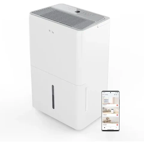 TCL 4,500 sq. ft. 50‑Pint Smart Dehumidifier, White
