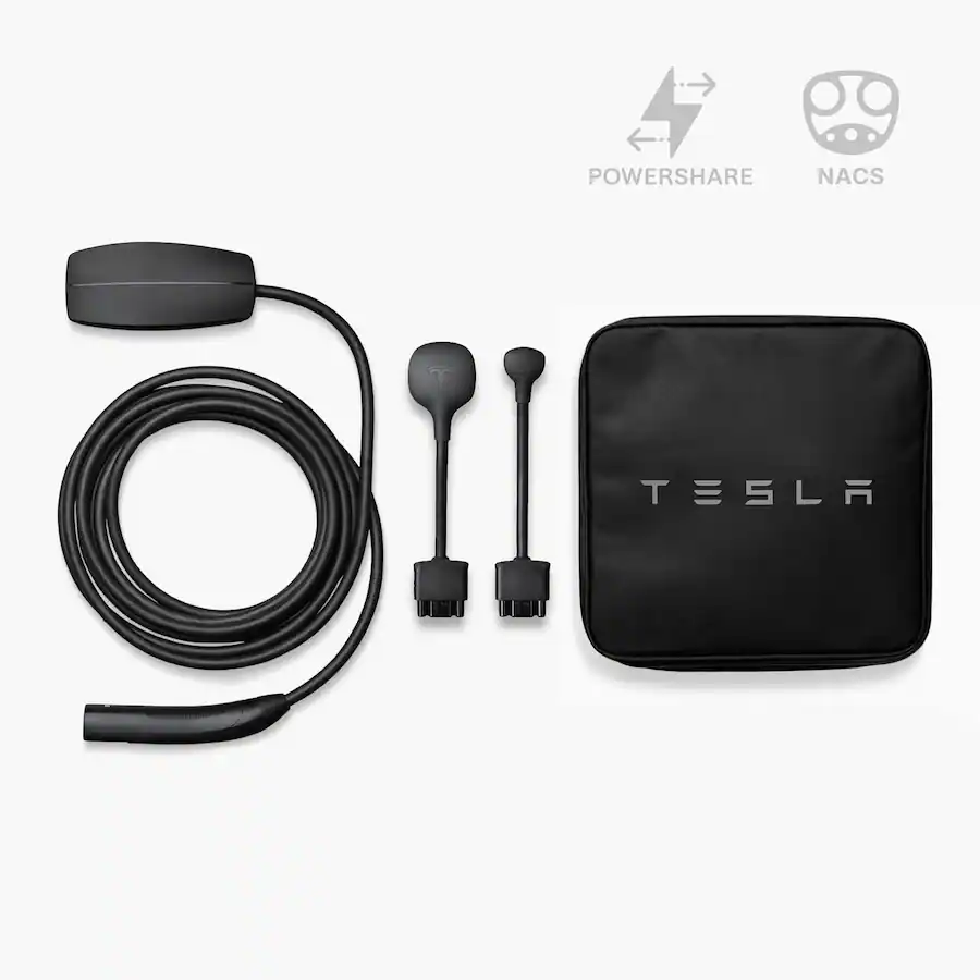 Tesla Mobile Connector Portable Electric Vehicle (EV) NACS Charger, Up to 32A, 20ft Cord, Black — Black