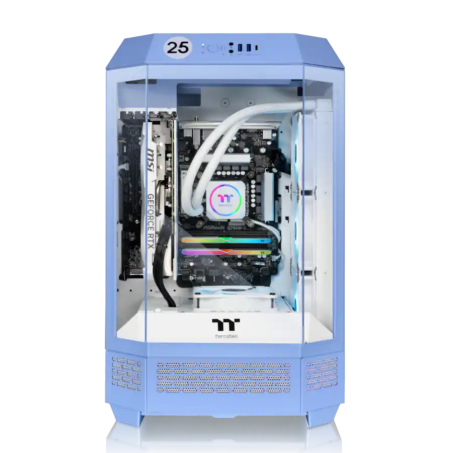 Thermaltake LCGS Reactor 7870TH Gaming Desktop (2025) — Blue