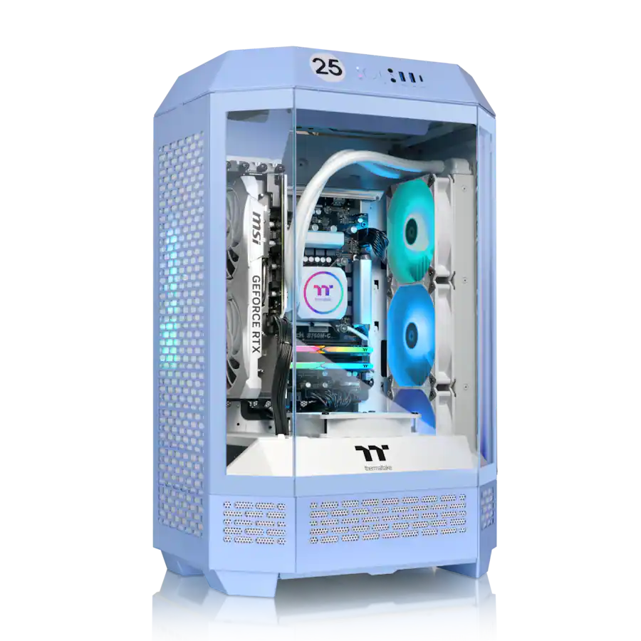 Thermaltake LCGS Reactor 7870TH Gaming Desktop (2025) — Blue