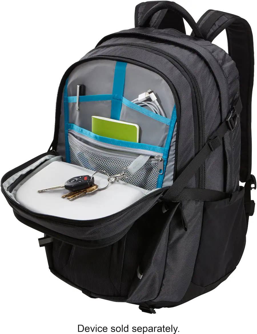Thule EnRoute 27L Escort 2 Backpack for 15.6″ Laptop with 10.1″ Padded Tablet Sleeve, Crushproof SafeZone & Water Bottle Holder, Black — Black