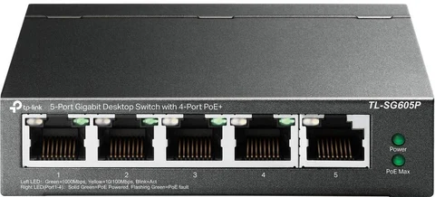 TP‑Link 5‑Port Gigabit Desktop Unmanaged PoE Switch