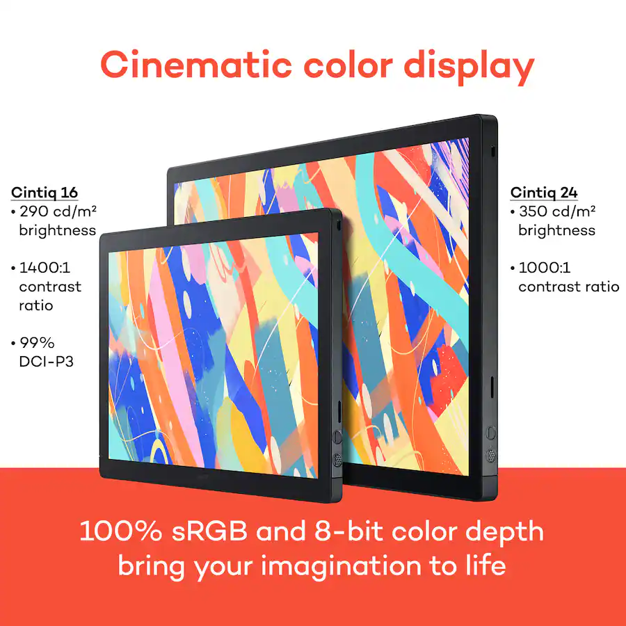 Wacom Cintiq 16 Drawing Tablet, Black — Black