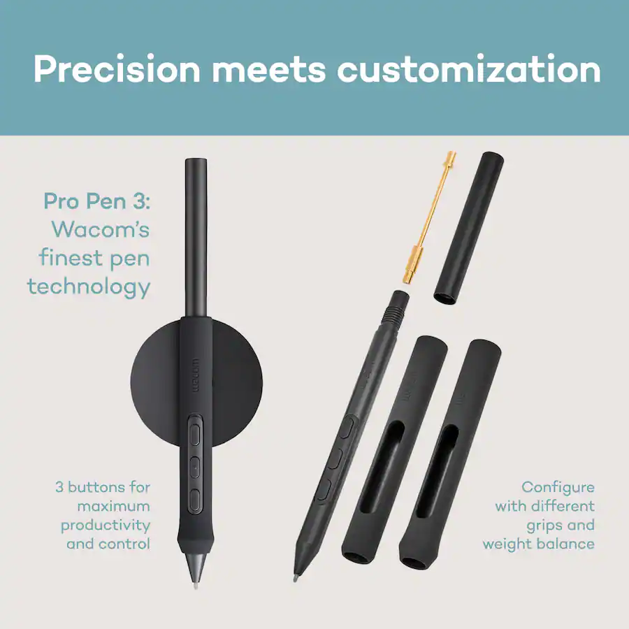 Wacom Intuos Pro Medium Bluetooth Professional Graphic Drawing Tablet 2025 Black — Black