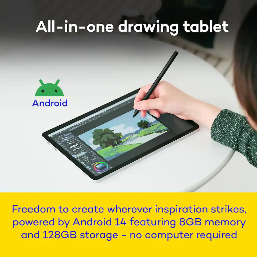 Wacom MovinkPad 11 Android Mobile Drawing Tablet 11.45″, 8GB RAM, 128GB Storage, Silver — Silver