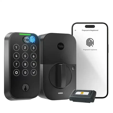 Yale Assure Lock 2 Smart Lock Wi‑Fi Deadbolt with Touchscreen Keypad & Fingerprint Access, Black Suede